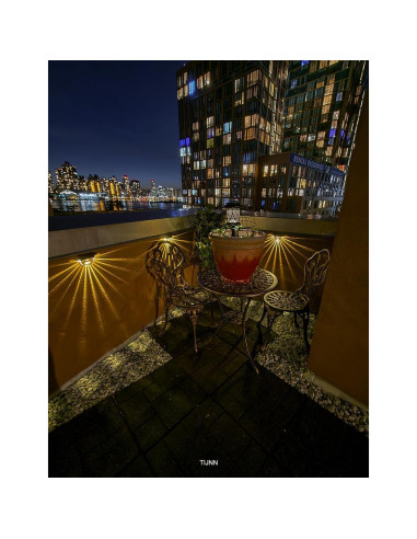 Luces de Deck Solar TIJNN 6 Paquete IP65 Blanco Cálido