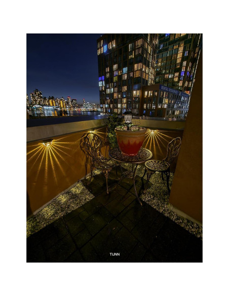 Luces de Deck Solar TIJNN 6 Paquete IP65 Blanco Cálido