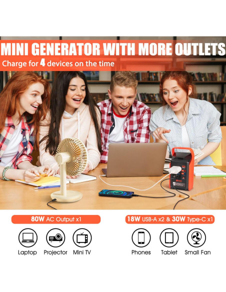 Estación de Energía Portátil Takki 83Wh, Generador Solar 80W