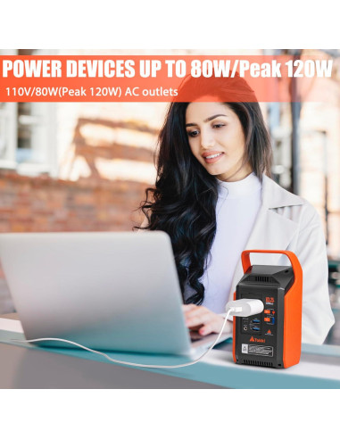 Estación de Energía Portátil Takki 83Wh, Generador Solar 80W