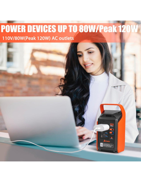 Estación de Energía Portátil Takki 83Wh, Generador Solar 80W