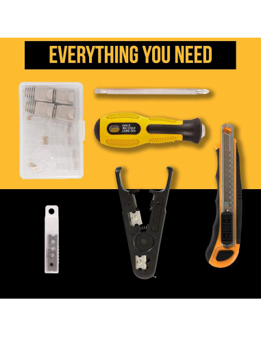 Kit de Herramientas de Red InstallerParts 15 en 1 - Crimpadora, Probador, Cortadora