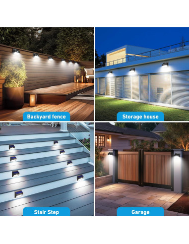 Luces Solares Exteriores Yaoshuoli 6 Paquetes con Sensor