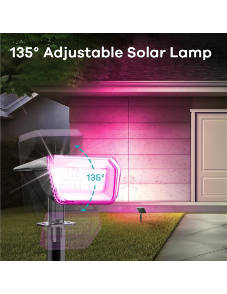 Luces Solares Linkind 4 Paquete Multicolor 10 Modos IP67