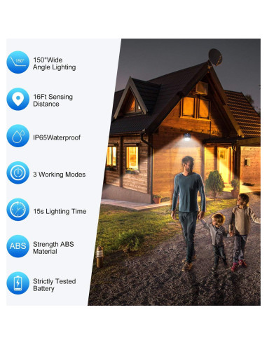 Luces Solares Exteriores SEZAC 6Pack 3 Modos IP65