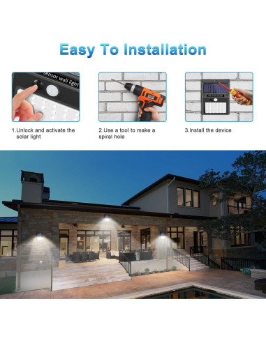 Luces Solares Exteriores SEZAC 6Pack 3 Modos IP65