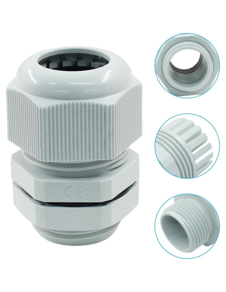 5 Conectores de Cable Impermeables NPT 3/4" PHITUODA Gris