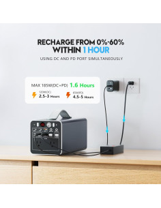 Estación de Energía Portátil Powdeom 300W con Salida AC 2