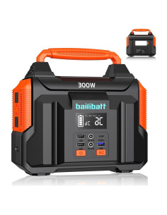 Estación de Energía Portátil Bailibatt 300W 257Wh para Camping