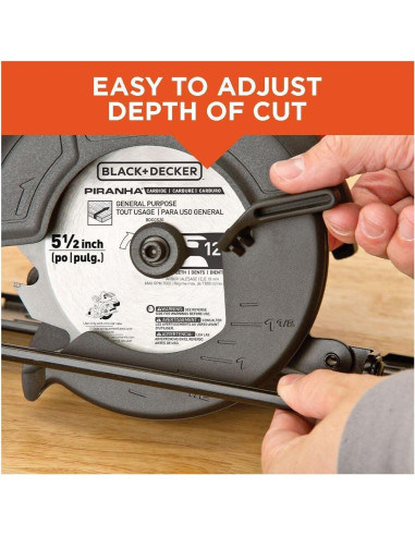 Sierra Circular Inalámbrica BLACK+DECKER 20V 13.97 cm con Batería