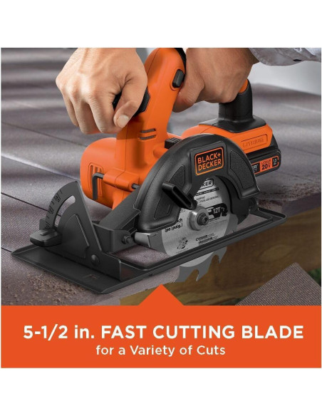 Sierra Circular Inalámbrica BLACK+DECKER 20V 13.97 cm con Batería
