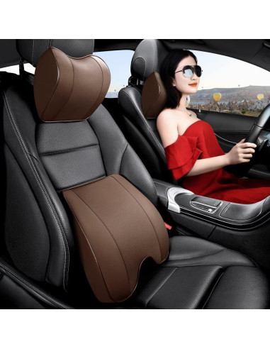 Almohada Lumbar ZLOHPAE de Espuma Viscoelástica - Marrón