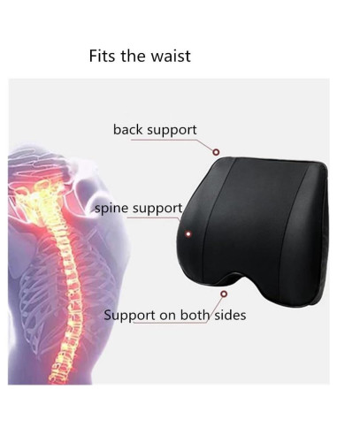 Almohada Lumbar ZLOHPAE de Espuma Viscoelástica - Marrón