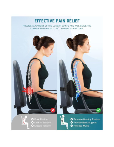 Almohada Lumbar Inflable BLABOK para Viajes y Oficina