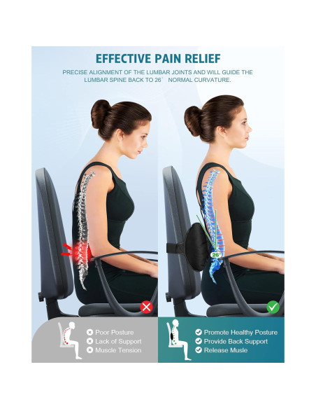 Almohada Lumbar Inflable BLABOK para Viajes y Oficina