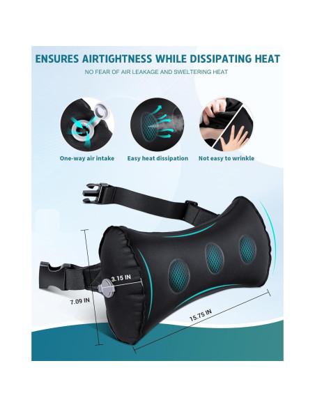 Almohada Lumbar Inflable BLABOK para Viajes y Oficina