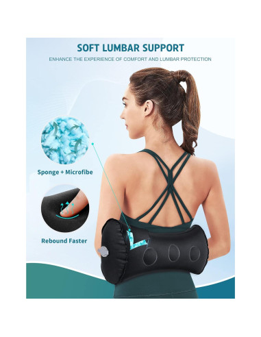 Almohada Lumbar Inflable BLABOK para Viajes y Oficina