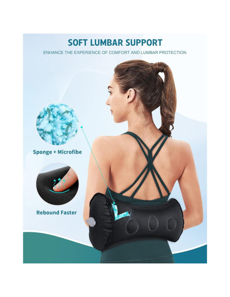 Almohada Lumbar Inflable BLABOK para Viajes y Oficina