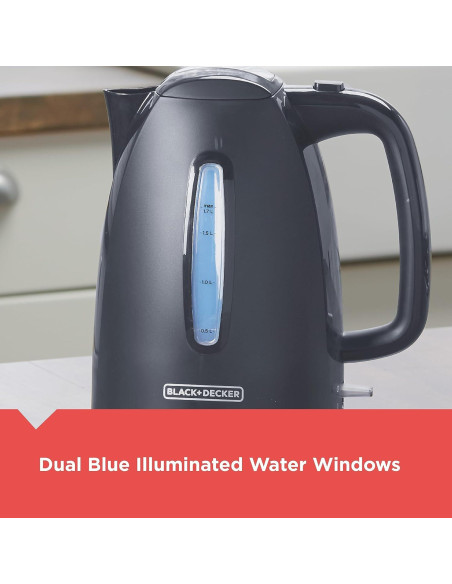 Hervidor Eléctrico BLACK+DECKER 1.7L KE1555GY Gris