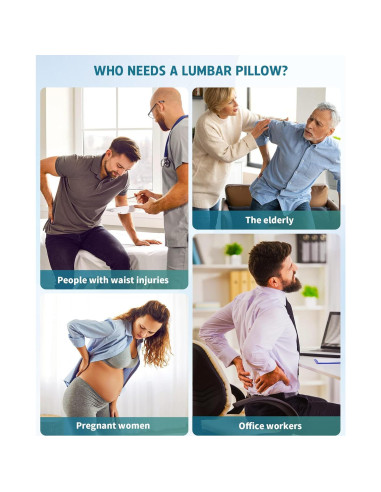 Almohada Lumbar Inflable BLABOK para Viajes y Oficina