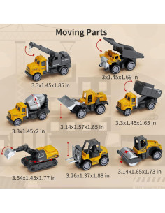Kit de Arena de Construcción HONGTUO con 8 Vehículos y Moldes 2