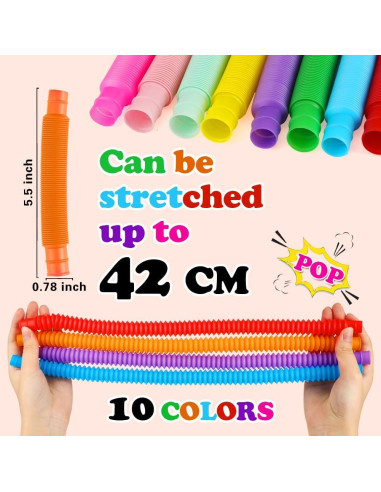 72 Tubos Pop Antiestrés Siwarm Juguetes Sensoriales