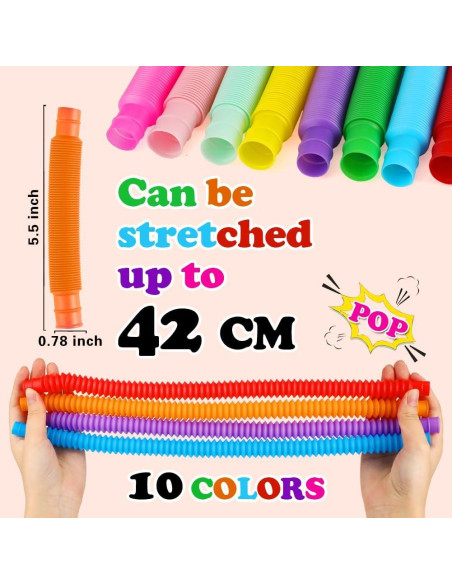72 Tubos Pop Antiestrés Siwarm Juguetes Sensoriales