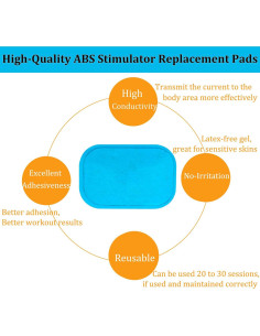 KASBEE Almohadillas de Gel para Estimulador Abdominal 50PCS 2
