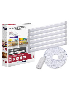 Kit de Iluminación Bajo Mueble BLACK+DECKER 6 Barras LED RGB