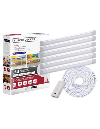 Kit de Iluminación Bajo Mueble BLACK+DECKER 6 Barras LED RGB