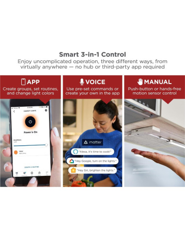 Kit de Iluminación Bajo Mueble BLACK+DECKER 6 Barras LED RGB