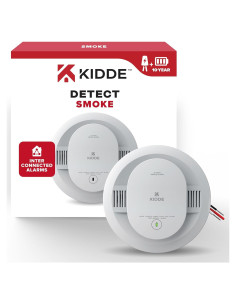Detector de Humo Kidde 20SA10 Con Cable y Batería 10 Años