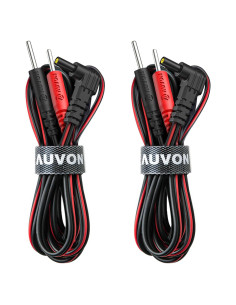 Cables de Electrodos AUVON 2 x 1.2m para TENS y EMS
