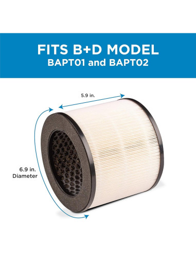 Filtro HEPA BLACK+DECKER AF1 para Purificadores de Aire