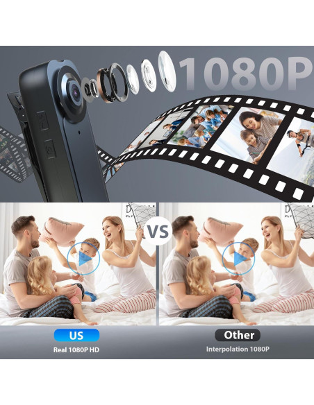 Mini Cámara Corporal Brathird F64 1080P HD 64GB Batería 6H