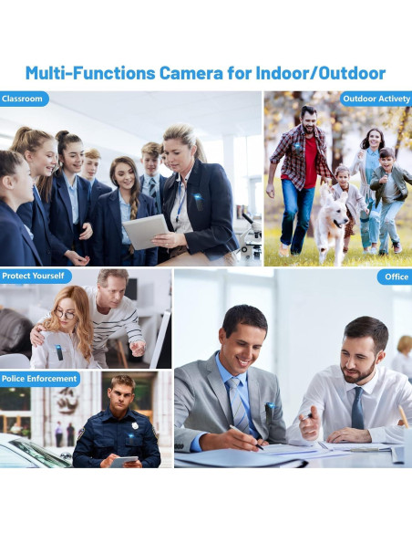 Mini Cámara Corporal Brathird F64 1080P HD 64GB Batería 6H