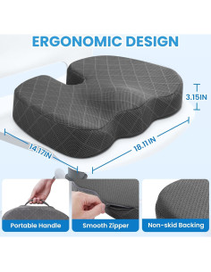 Cojín TushGuard Grande - Espuma Viscoelástica para Silla 2