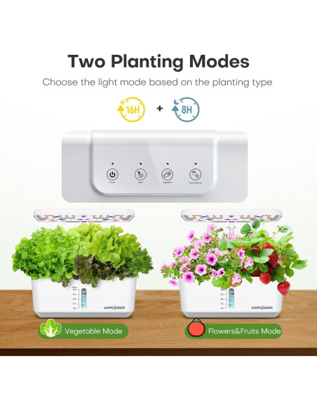Cultivo Hidropónico Ahopegarden 10 Cápsulas con Luz LED