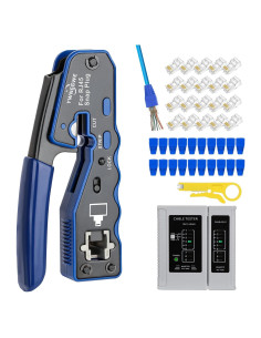 Kit de Crimpado RJ45 YWNEGWE con Probador y 20 Conectores