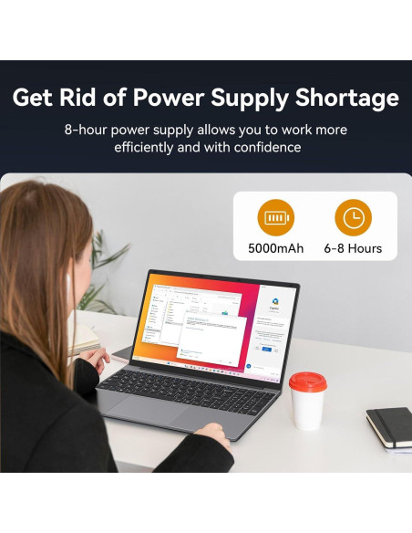 Laptop ApoloMedia 15.6" HD, Intel Celeron N5095, 12GB RAM