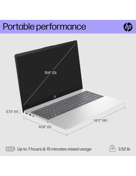 Laptop HP 15.6" Intel Core i5-1334U 8GB 512GB SSD Plata