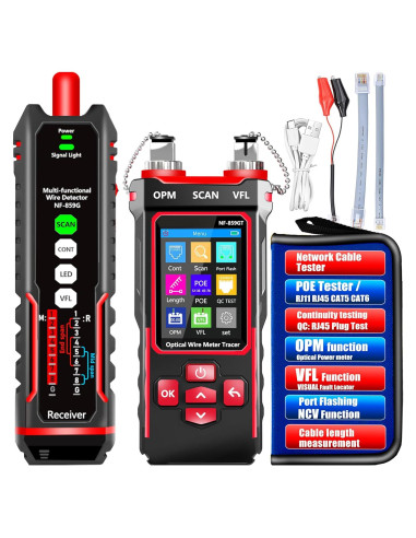 Probador de Cable de Red NF-859GT con Medidor de Potencia Óptica