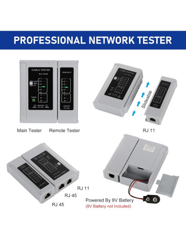 Kit de Crimpado RJ45 YWNEGWE con Probador y 20 Conectores