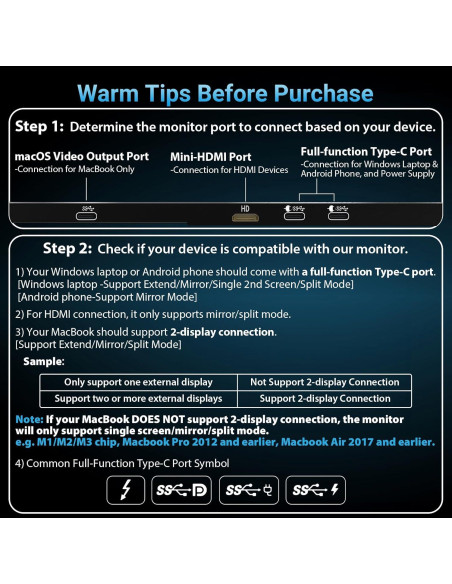 Extensor de Pantalla Triple HotYeah 15.6" 1080P USB-C HDMI