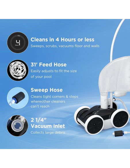 Aspiradora de Presión MAKHOON M-1PC para Piscinas 7.98 kg