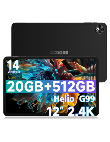 DOOGEE T40 PRO Tableta 12" Android 14, 20GB RAM, 512GB ROM