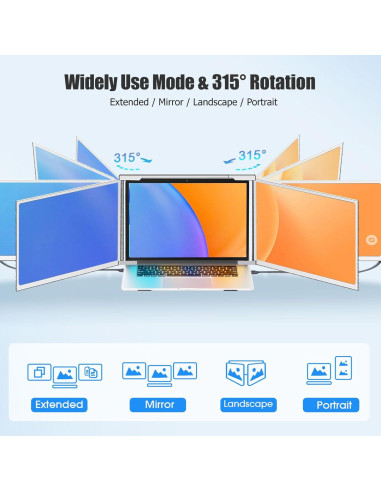 Extensor de Pantalla FHH S1 14" FHD 1080P Doble Portátil