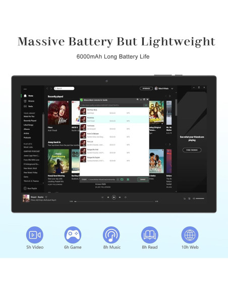 Tablet 2 en 1 Peicheng Android 13 12GB RAM 128GB 10"