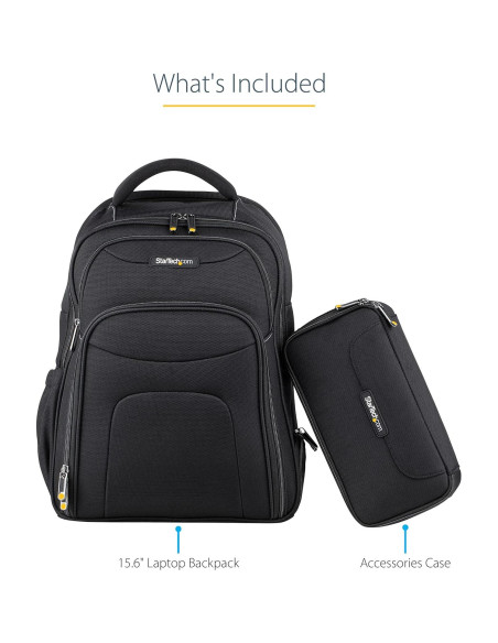 Mochila Unisex StarTech.com 15.6" Ergonomica Nylon Negra