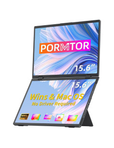 Extensor de Pantalla Doble 15.6" FHD Pornitor USB-C